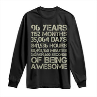 Vintage 96th Milestone Birthday Long Sleeve Shirt 96 Years Of Being Awesome