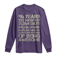 Vintage 96th Milestone Birthday Long Sleeve Shirt 96 Years Of Being Awesome