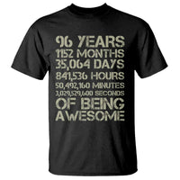 Vintage 96th Milestone Birthday T Shirt 96 Years Of Being Awesome