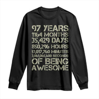 Vintage 97th Milestone Birthday Long Sleeve Shirt 97 Years Of Being Awesome