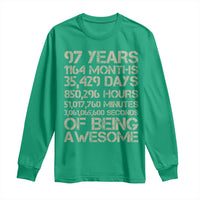 Vintage 97th Milestone Birthday Long Sleeve Shirt 97 Years Of Being Awesome