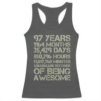 Vintage 97th Milestone Birthday Racerback Tank Top 97 Years Of Being Awesome