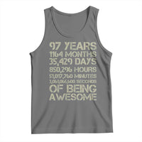 Vintage 97th Milestone Birthday Tank Top 97 Years Of Being Awesome