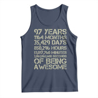 Vintage 97th Milestone Birthday Tank Top 97 Years Of Being Awesome
