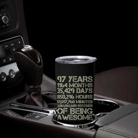 Vintage 97th Milestone Birthday Tumbler Cup 97 Years Of Being Awesome