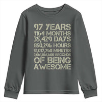 Vintage 97th Milestone Birthday Youth Sweatshirt 97 Years Of Being Awesome