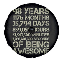 Vintage 98th Milestone Birthday Spare Tire Cover 98 Years Of Being Awesome