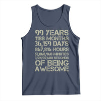 Vintage 99th Milestone Birthday Tank Top 99 Years Of Being Awesome