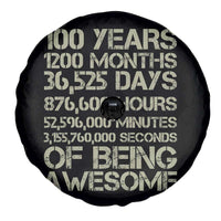 Vintage 100th Milestone Birthday Spare Tire Cover 100 Years Of Being Awesome