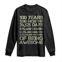 Vintage 100th Milestone Birthday Long Sleeve Shirt 100 Years Of Being Awesome
