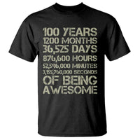 Vintage 100th Milestone Birthday T Shirt 100 Years Of Being Awesome