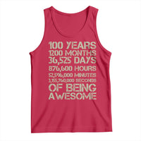 Vintage 100th Milestone Birthday Tank Top 100 Years Of Being Awesome