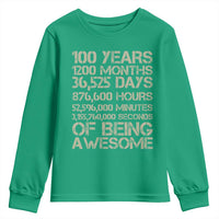 Vintage 100th Milestone Birthday Youth Sweatshirt 100 Years Of Being Awesome