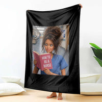 Funny Nursing Student Doll Face Meme Throw Blanket Future Nurse Gift