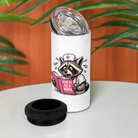 Funny Raccoon Nursing Student Healthcare Gift 4 in 1 Can Cooler Tumbler