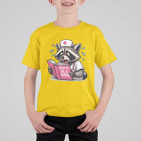 Funny Raccoon Nursing Student Healthcare Gift T Shirt For Kid