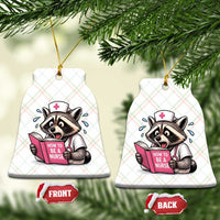Funny Raccoon Nursing Student Healthcare Gift Ceramic Ornament