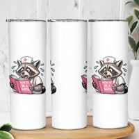 Funny Raccoon Nursing Student Healthcare Gift Skinny Tumbler