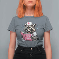 Funny Raccoon Nursing Student Healthcare Gift T Shirt For Women