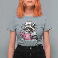 Funny Raccoon Nursing Student Healthcare Gift T Shirt For Women