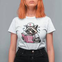 Funny Raccoon Nursing Student Healthcare Gift T Shirt For Women