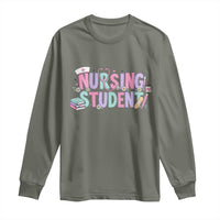 Pastel Nursing Student Medical School Gift Long Sleeve Shirt
