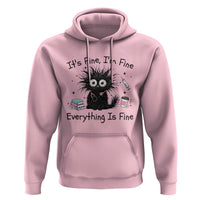 Funny Stressed Black Cat Nursing Student Life Hoodie ts Fine Im Fine Everything Is Fine