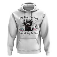 Funny Stressed Black Cat Nursing Student Life Hoodie ts Fine Im Fine Everything Is Fine