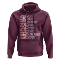 Funny Student Nurse Life Hoodie Eat Sleep Clinicals Panic Study Repeat