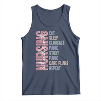 Funny Student Nurse Life Tank Top Eat Sleep Clinicals Panic Study Repeat