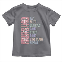 Funny Student Nurse Life Toddler T Shirt Eat Sleep Clinicals Panic Study Repeat