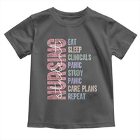 Funny Student Nurse Life Toddler T Shirt Eat Sleep Clinicals Panic Study Repeat