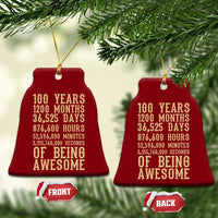 Vintage 100th Birthday Gift Ceramic Ornament 100 Years Of Being Awesome
