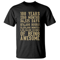 Vintage 100th Birthday Gift T Shirt 100 Years Of Being Awesome