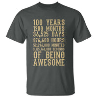 Vintage 100th Birthday Gift T Shirt 100 Years Of Being Awesome