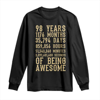 Vintage 98th Birthday Gift Long Sleeve Shirt 98 Years Of Being Awesome