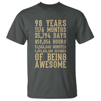 Vintage 98th Birthday Gift T Shirt 98 Years Of Being Awesome