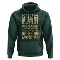 Vintage 97th Birthday Gift Hoodie 97 Years Of Being Awesome