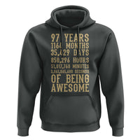 Vintage 97th Birthday Gift Hoodie 97 Years Of Being Awesome