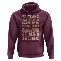 Vintage 97th Birthday Gift Hoodie 97 Years Of Being Awesome