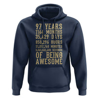 Vintage 97th Birthday Gift Hoodie 97 Years Of Being Awesome