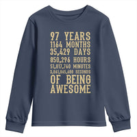 Vintage 97th Birthday Gift Youth Sweatshirt 97 Years Of Being Awesome