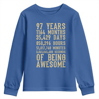 Vintage 97th Birthday Gift Youth Sweatshirt 97 Years Of Being Awesome