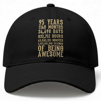 Vintage 95th Birthday Gift Baseball Cap 95 Years Of Being Awesome