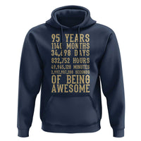 Vintage 95th Birthday Gift Hoodie 95 Years Of Being Awesome