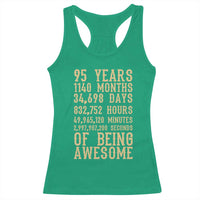 Vintage 95th Birthday Gift Racerback Tank Top 95 Years Of Being Awesome