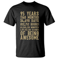Vintage 95th Birthday Gift T Shirt 95 Years Of Being Awesome