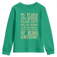 Vintage 95th Birthday Gift Youth Sweatshirt 95 Years Of Being Awesome
