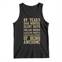 Vintage 89th Birthday Gift Tank Top 89 Years Of Being Awesome