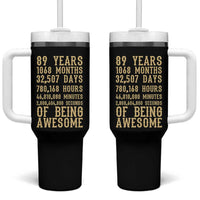 Vintage 89th Birthday Gift Tumbler With Handle 89 Years Of Being Awesome